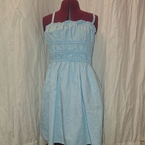 Wild Fable Blue Ruched Smocked Mini Dress